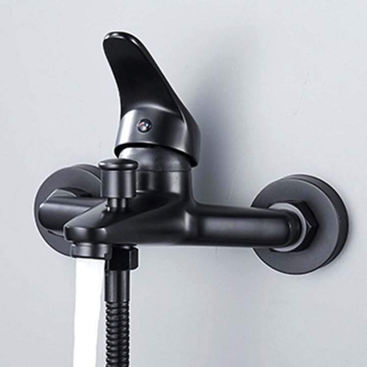 Lisslune | Modern Bathtub Faucet Lever Handle Wall Mounted Fixed Bathtub Faucet