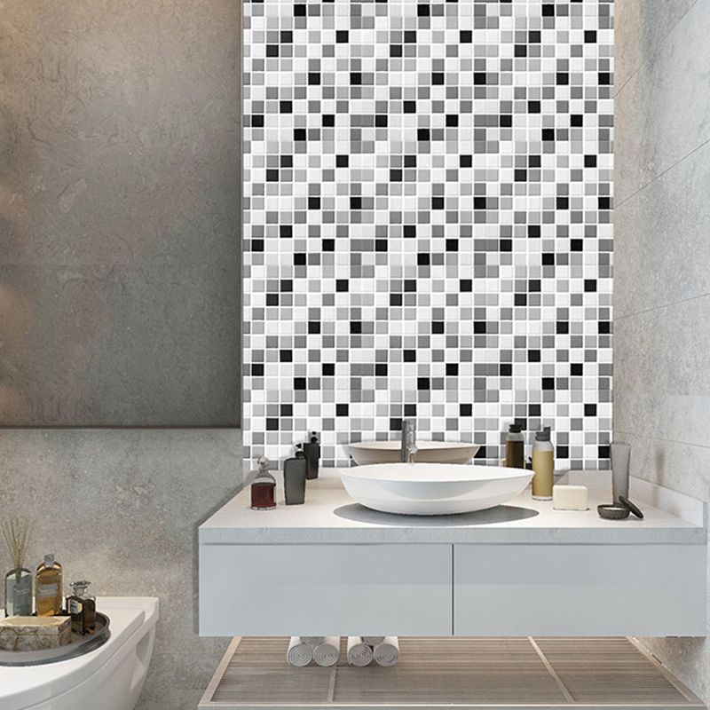 Lisslune | Tile Stripping & Gluing Square Mosaic PVC Stain Resistant Stripping and Gluing Plates for Shower 5 Pack
