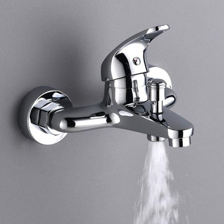 Lisslune | Modern Silver Bathtub Spout Single-Hole and Two-Hole Installation Faucet