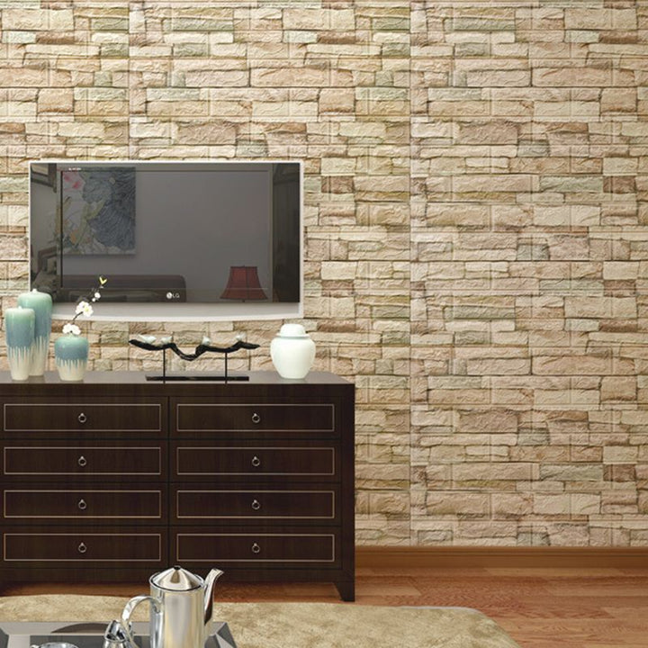 Lisslune | 3D embossing interior wall panel self-adhesive square wall panel