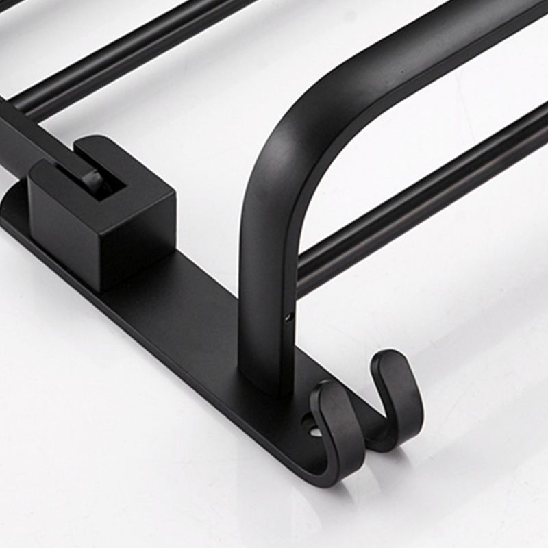 Lisslune | Contemporary 8-piece Bathroom Accessory Set Matte Black Bathroom Shelf/Paper Holder/Towel Hook