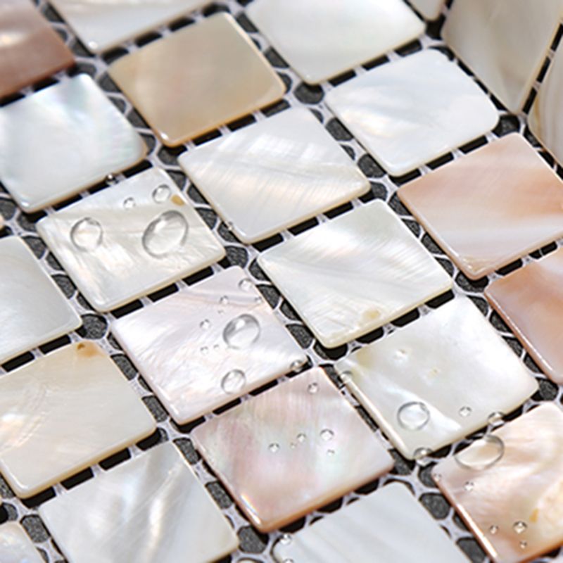 Lisslune | Modern Peel-and-Stick Wall Tiles Stone Composite Grid Peel-and-Stick Tiles for the Shower