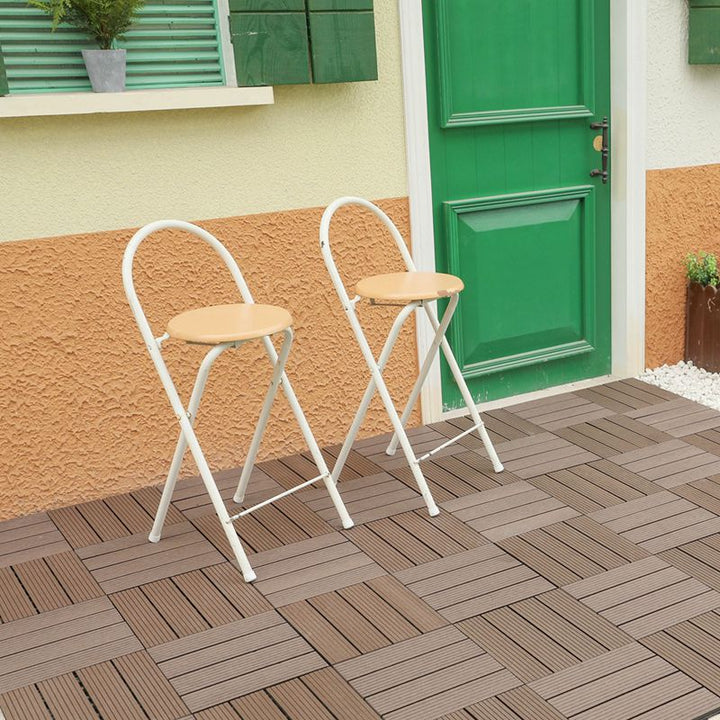 Lisslune | Striped Pattern Patio Tiles Laying Pattern Square Deck Board Outdoor Patio