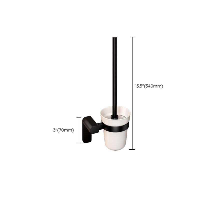 Lisslune | Modern Bathroom Set with Bath Shelf/Towel Holder & Paper Holder Black Bathroom Hardware