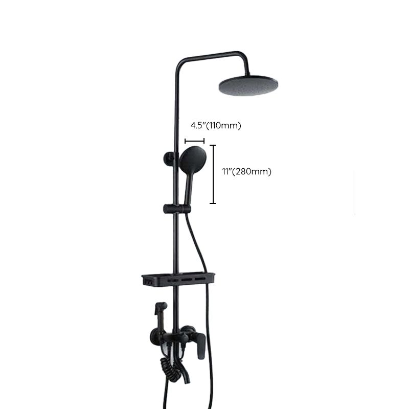 Lisslune | Modern adjustable swivel shower head metal shower fixture on the wall