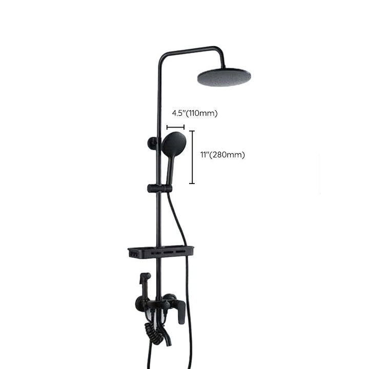 Lisslune | Modern adjustable swivel shower head metal shower fixture on the wall