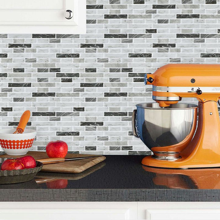 Lisslune | Modern Peel & Stick Field Tile PVC Offset Joint Peel & Stick Subway Tile
