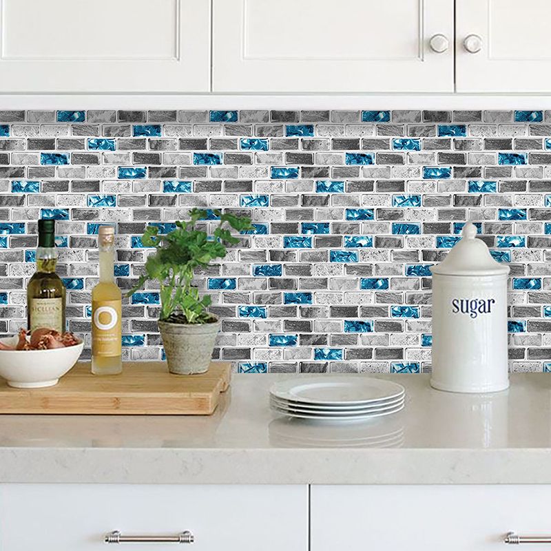 Lisslune | Peel and Stick Wall Tile Water Repellent Rectangle PVC Peel & Stick Subway Tile
