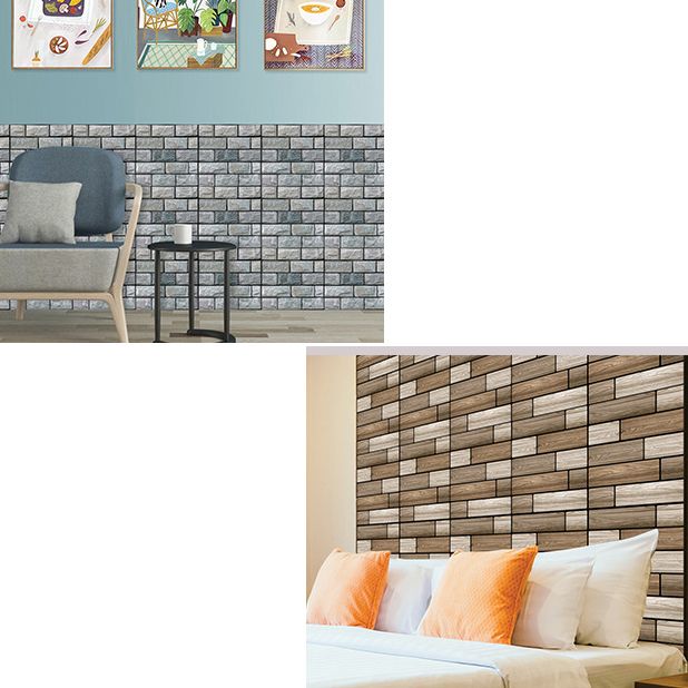 Lisslune | Plastic Peel and Stick Tiles 3D Square Waterproof Peel and Stick Tiles