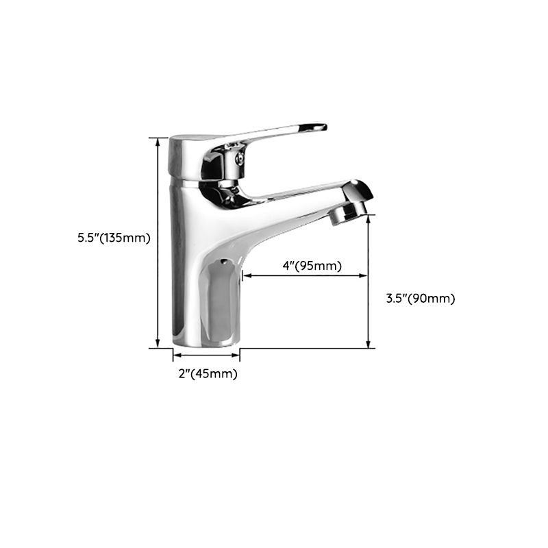 Lisslune | Modern Brass Bathroom Sink Faucet Round Lever Handles Sink Faucet