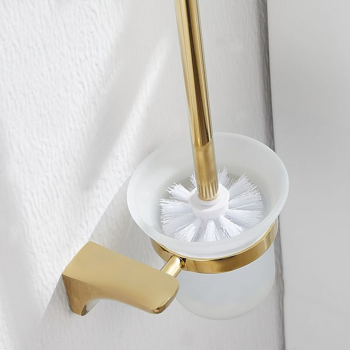 Lisslune | 2-piece metal bathroom accessory set traditional toilet brush and holder set