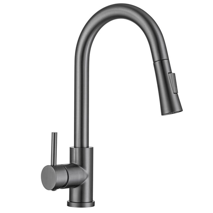 Lisslune | Modern Style Expandable Sink Faucet Single Handle Stainless Steel Sink Faucet