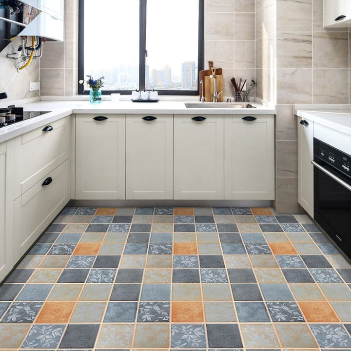 Lisslune | Modern Vinyl Floor Planks Grid Pattern Peel and Stick Vinyl Plank Flooring