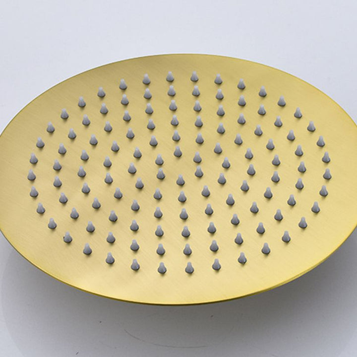 Lisslune | Polished brass round fixed shower head stainless steel wall mounted shower head