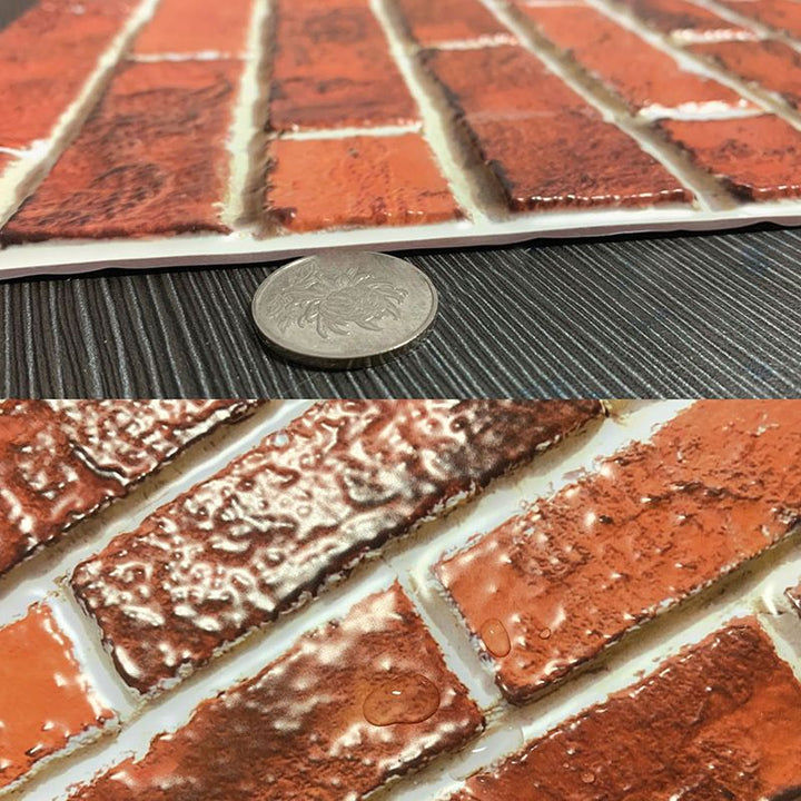 Lisslune | Modern interior wall floor tile brick look oil-resistant peel and stick tile