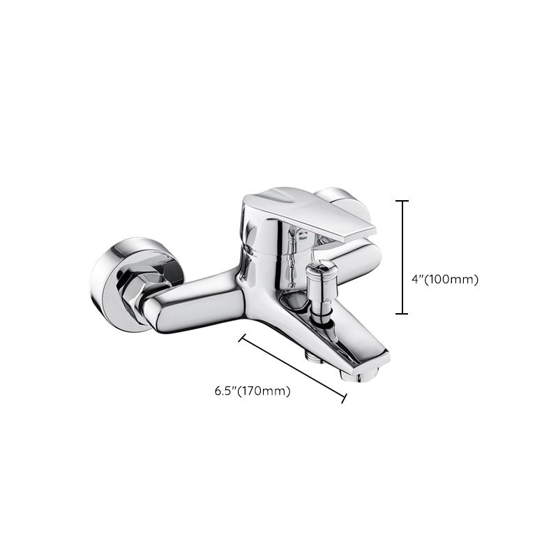 Lisslune | Contemporary Wall Mounted Bathroom Faucet Lever Handles 2-Hole Faucet Brass Faucet