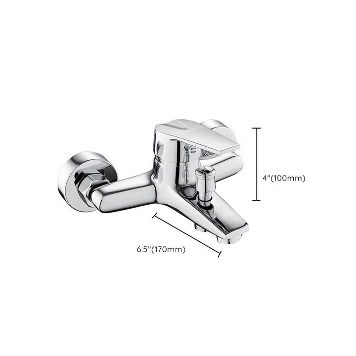 Lisslune | Contemporary Wall Mounted Bathroom Faucet Lever Handles 2-Hole Faucet Brass Faucet