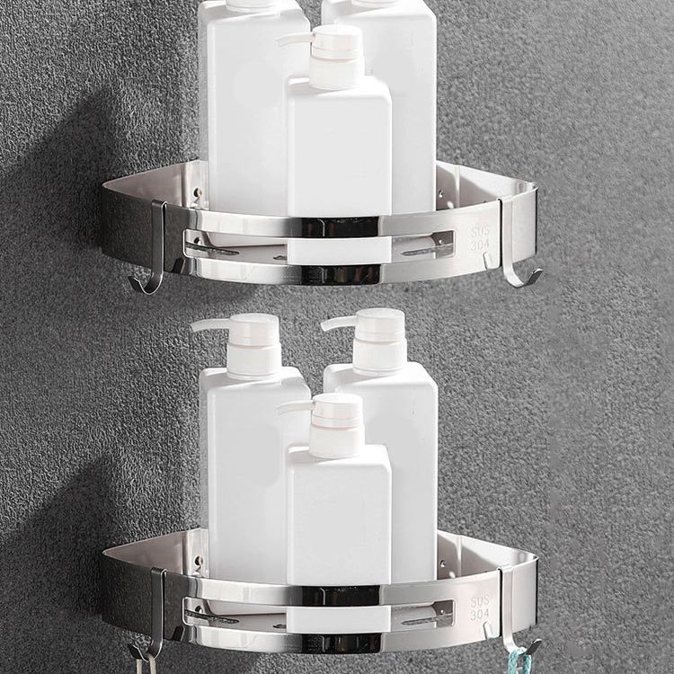 Lisslune | Polished Chrome Bathroom Accessories Set made of Stainless Steel with Bathroom Shelf/Bathrobe Hook/Towel Bar