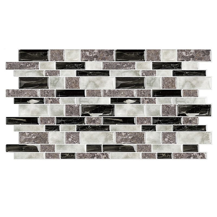 Lisslune | 12"x 12" Resin Mosaic Tiles Square Self-Adhesive Tiles for Backsplash & Wall Tile
