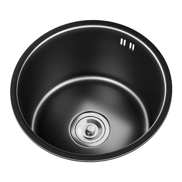 Lisslune | Contemporary Style Round Kitchen Sink Stainless Steel Kitchen Sink