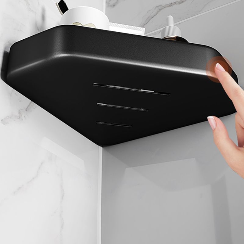 Lisslune | Matt black bathroom accessories set Modern anti-rust 1/2/3-piece bathroom shelf