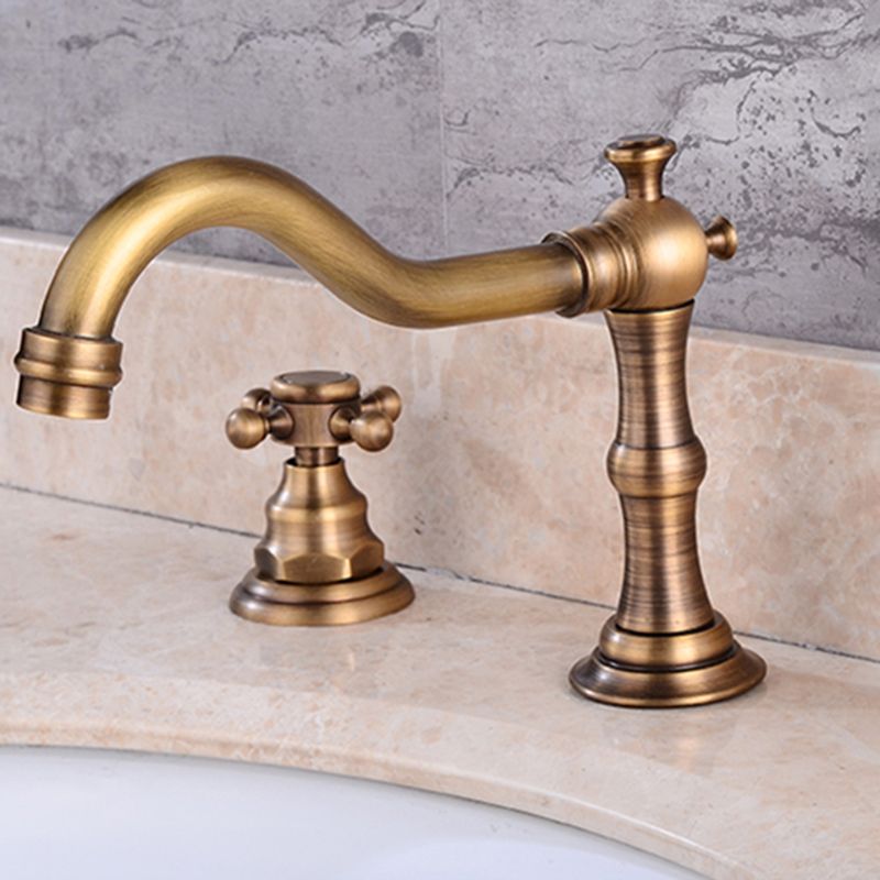 Lisslune | Widespread bathroom faucet 3 holes round sink faucet