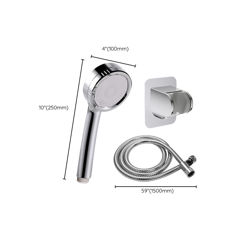 Lisslune | Modern handheld shower head 5 spray patterns chrome round wall mounted shower head