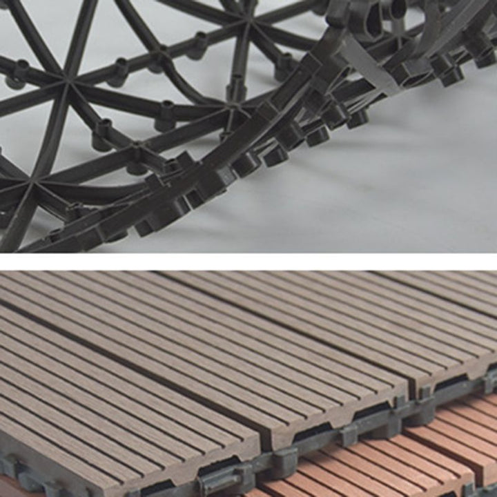 Lisslune | Wire brushed wooden floor tiles Click-Lock engineered wood for patio garden