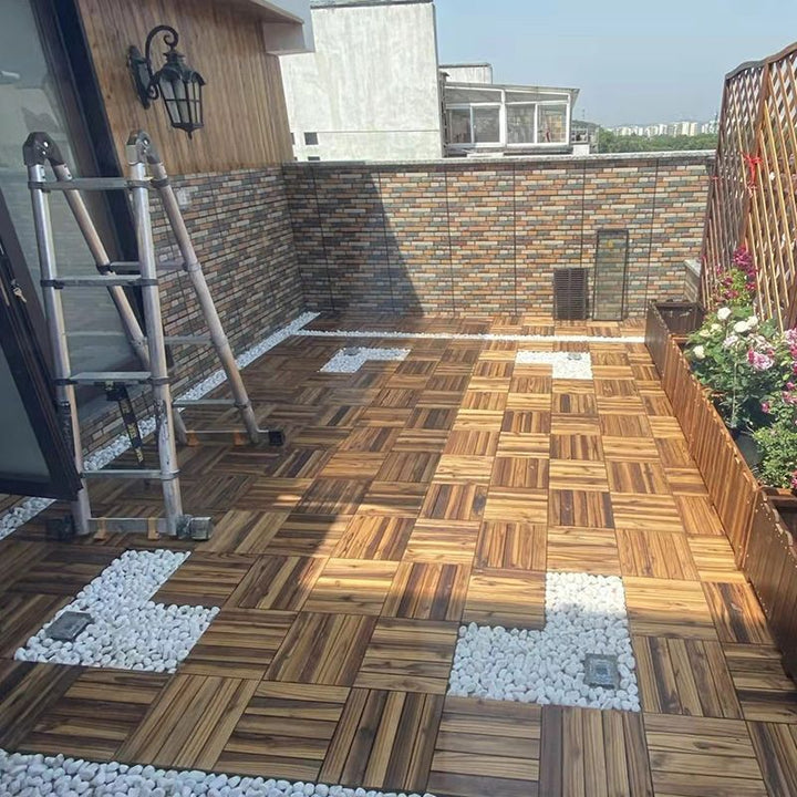 Lisslune | Country House Engineered Floor Tile Waterproof Click-Lock Indoor Wood Flooring