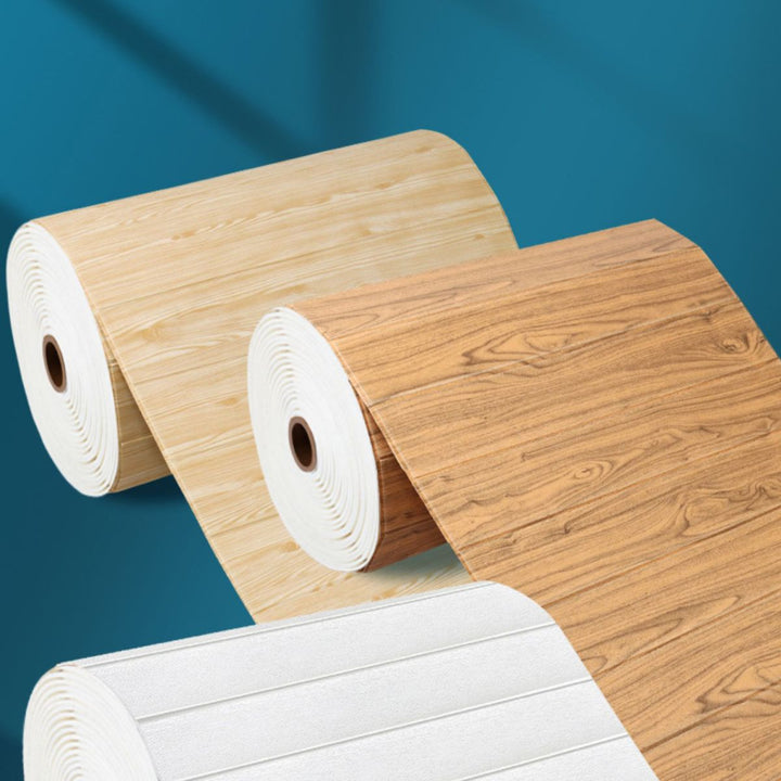 Lisslune | Modern Pearl Wall Trim Wood Grain Wall Access Panel Self-Adhesive Wall Tiles