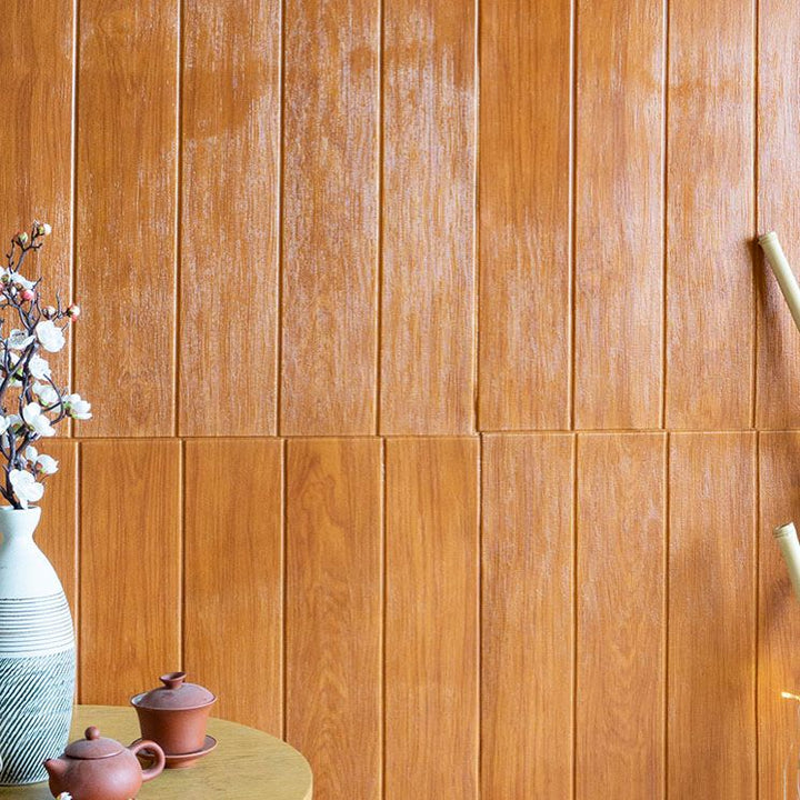 Lisslune | Polygon Peel and Stick Back Wall Tile PVC Wood Peel and Stick Tile