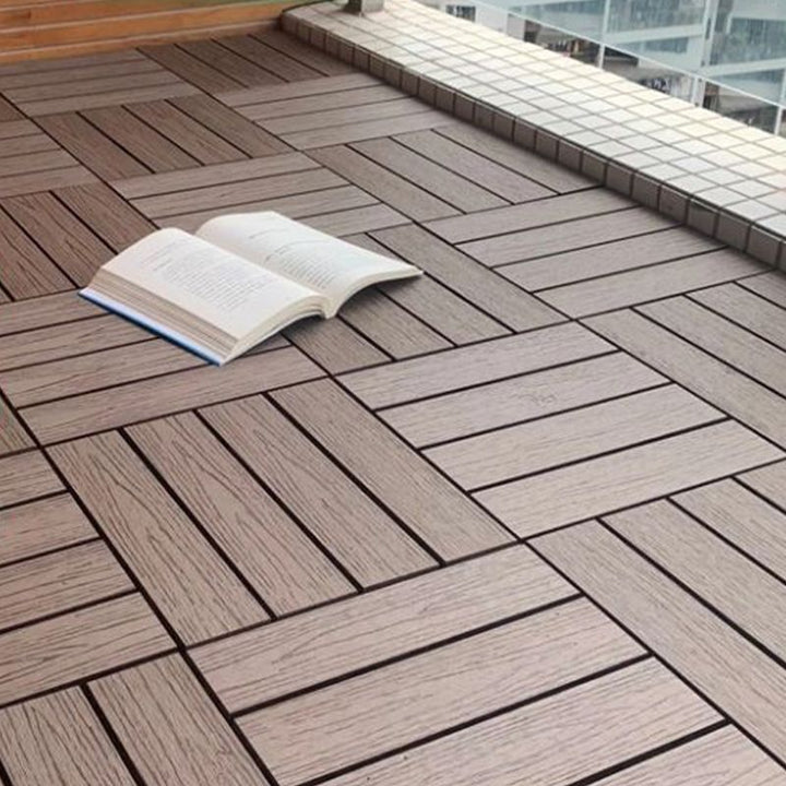 Lisslune | Classic interlocking deck boards Solid color patio tiles