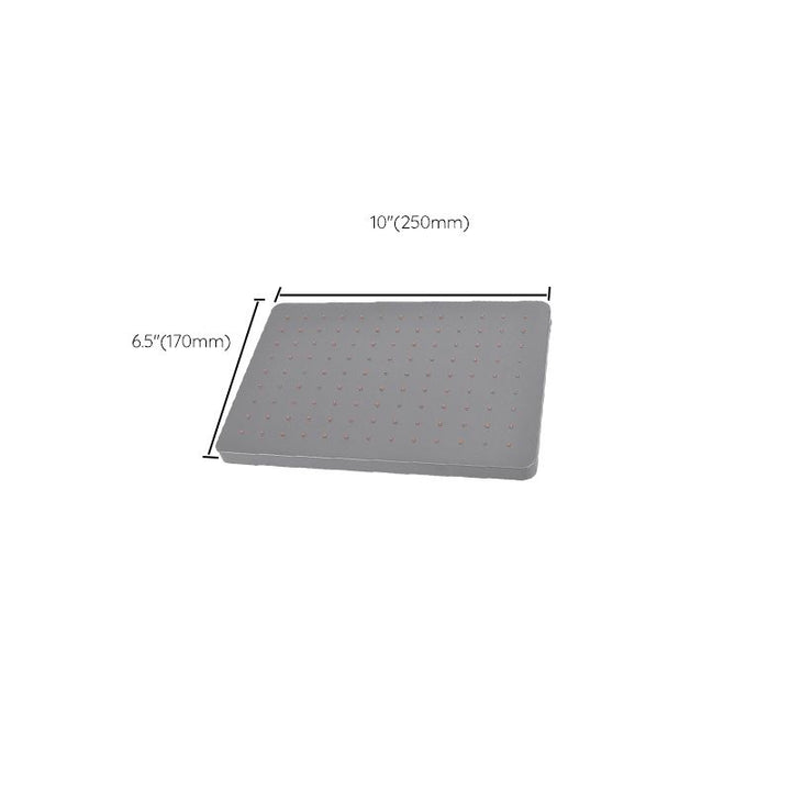 Lisslune | Rectangular Gray Showerhead Combo Standard Spray Pattern Showerhead