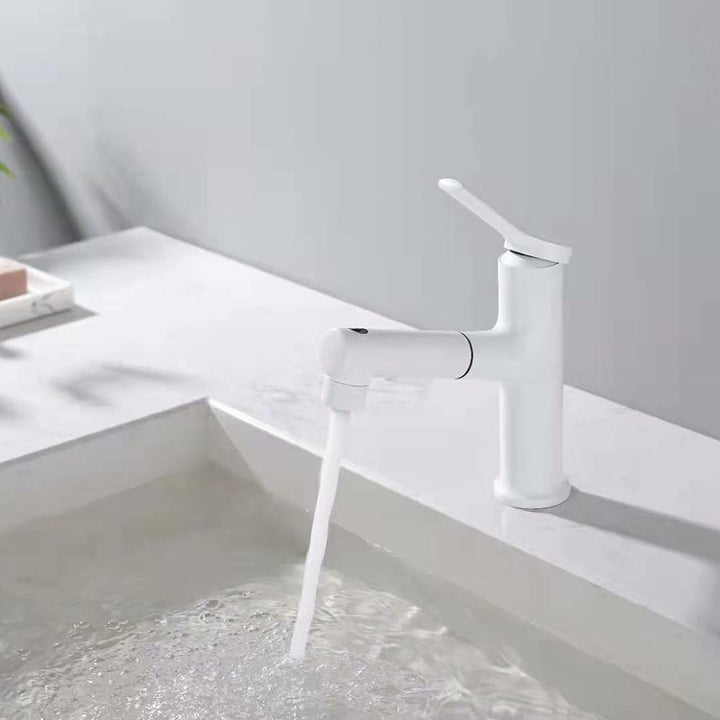Lisslune | Contemporary Vessel Faucet Copper Single Handle Low Arc Pull Down Vessel Faucet for Home