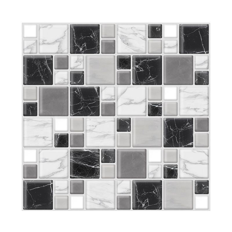 Lisslune | Wall tiles paste wallpaper Floral check pattern wallpaper tile