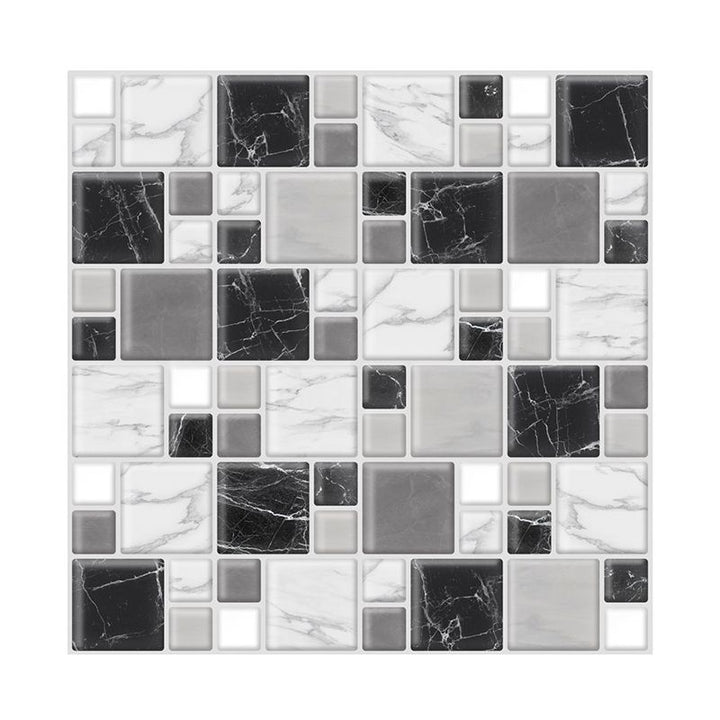 Lisslune | Wall tiles paste wallpaper Floral check pattern wallpaper tile