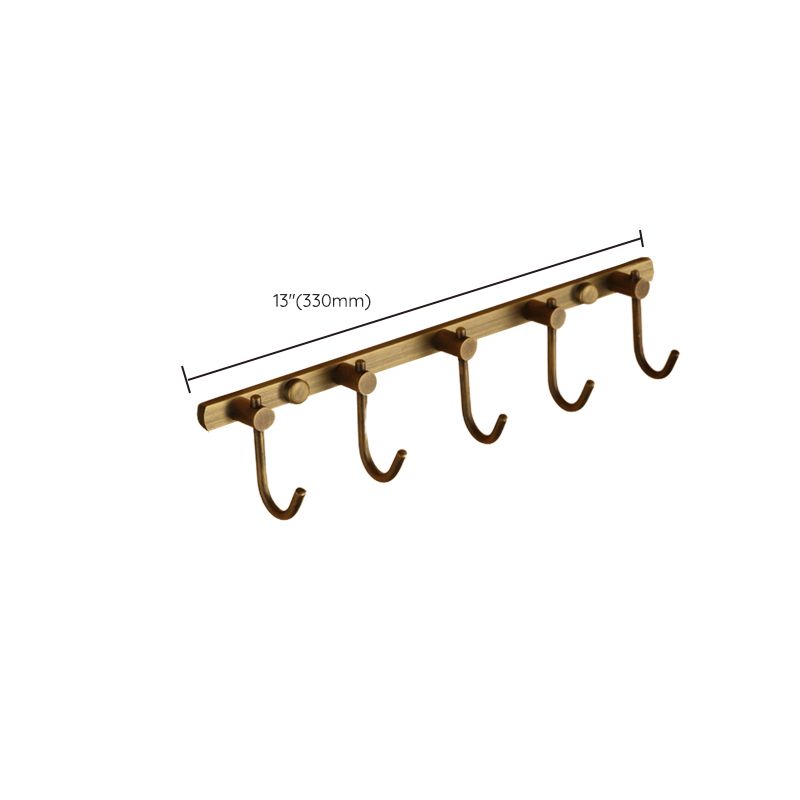 Lisslune | Worn Brass Traditional Bathroom Set with Bath Shelf/Paper Holder & Towel Bar