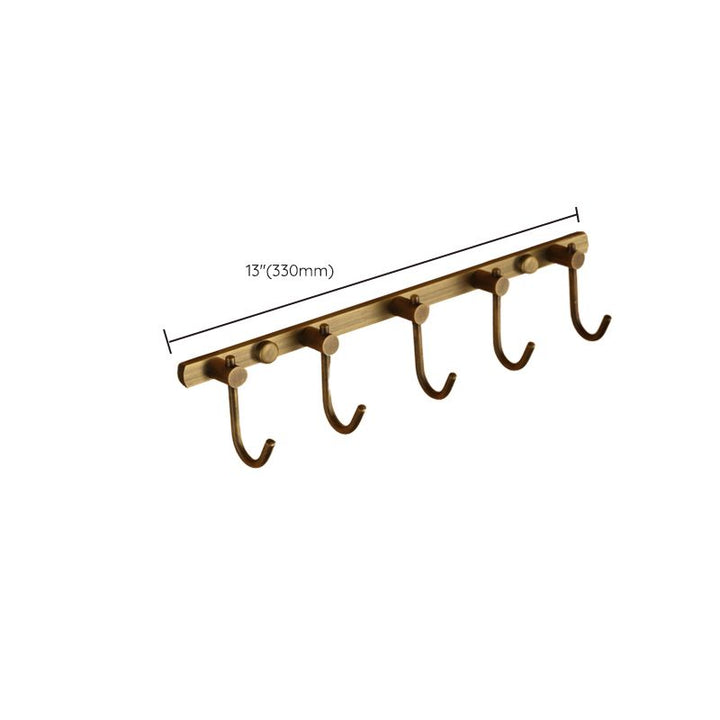 Lisslune | Worn Brass Traditional Bathroom Set with Bath Shelf/Paper Holder & Towel Bar