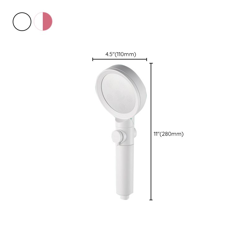 Lisslune | Handheld Shower Adjustable Spray Pattern White Round Showerhead