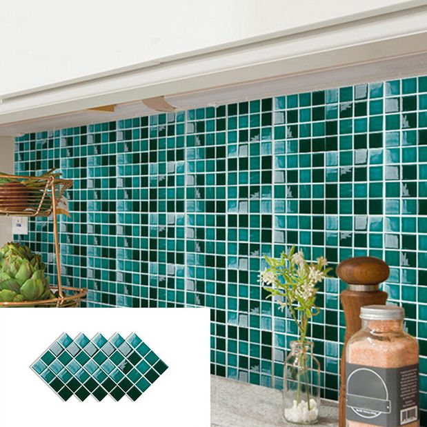 Lisslune | Peel & Stick Mosaic Tile Plastic Square Stain-Resistant Peel and Stick Tiles for Shower