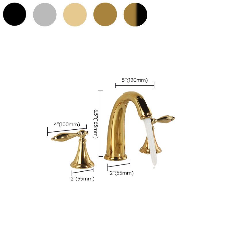 Lisslune | Modern widespread sink faucet Simple bathroom double handle faucet with lever handle