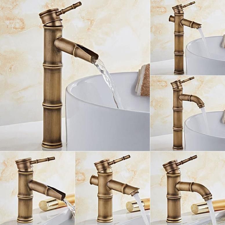 Lisslune | Brass Country Basin Faucet Single Hole Sink Faucet for Bathroom