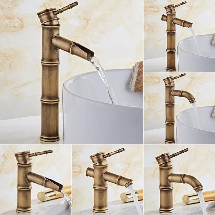 Lisslune | Brass Country Basin Faucet Single Hole Sink Faucet for Bathroom