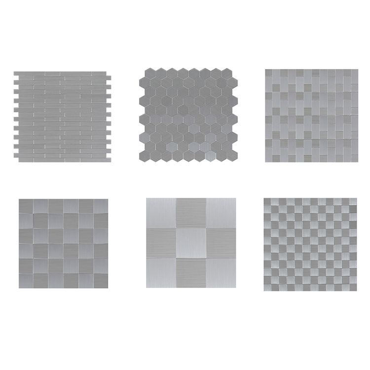 Lisslune | Subway Tile Wallpaper Contemporary Peel and Stick Wall Tile with Metal Look
