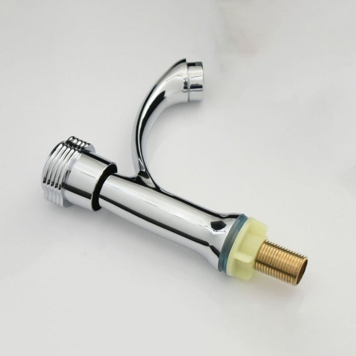Lisslune | Modern Bathroom Faucet Chrome Button Handle with Water Hose Sink Faucet