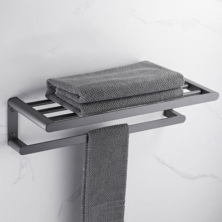 Lisslune | Modern Stainless Steel Towel Ring Bathroom Set Bathroom Shelf Bathroom Accessories Set