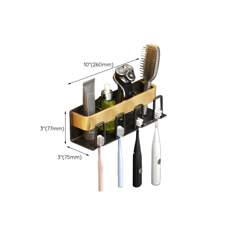 Lisslune | Modernism Bathroom Accessories Hardware Set Black & Gold Bathroom Shelf/Towel Bar