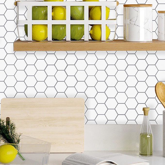 Lisslune | Modern Peel-and-Stick Wall PVC Hexagon Peel-and-Stick Tile
