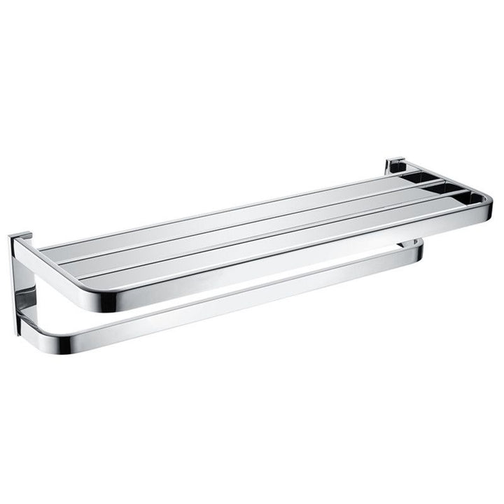 Lisslune | Polished Chrome Modern Bathroom Accessory Set made of Stainless Steel Towel Holder/Soap Dish