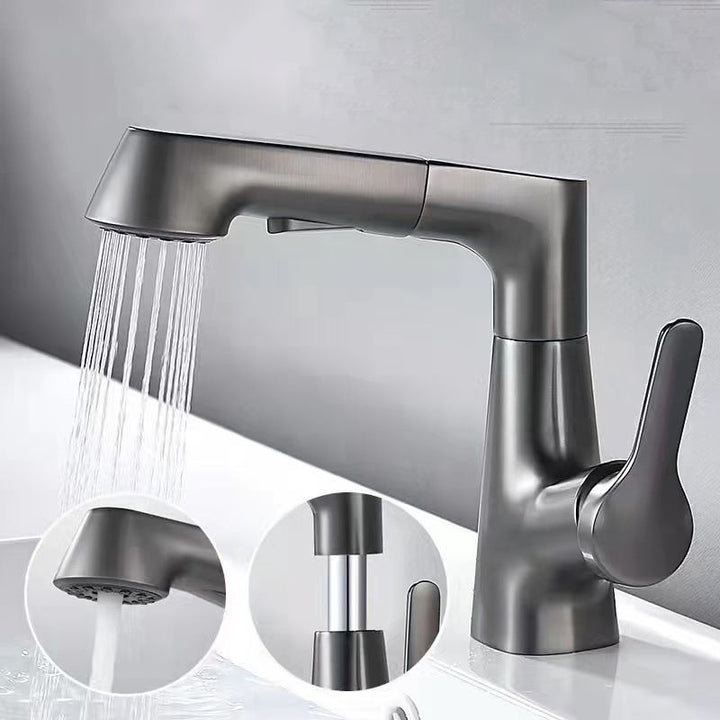 Lisslune | Modern widely spread bathroom faucet copper sink faucet